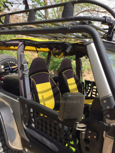 Yellow Neoprene Custom Seat Covers Full Set for Jeep TJ 1997-02